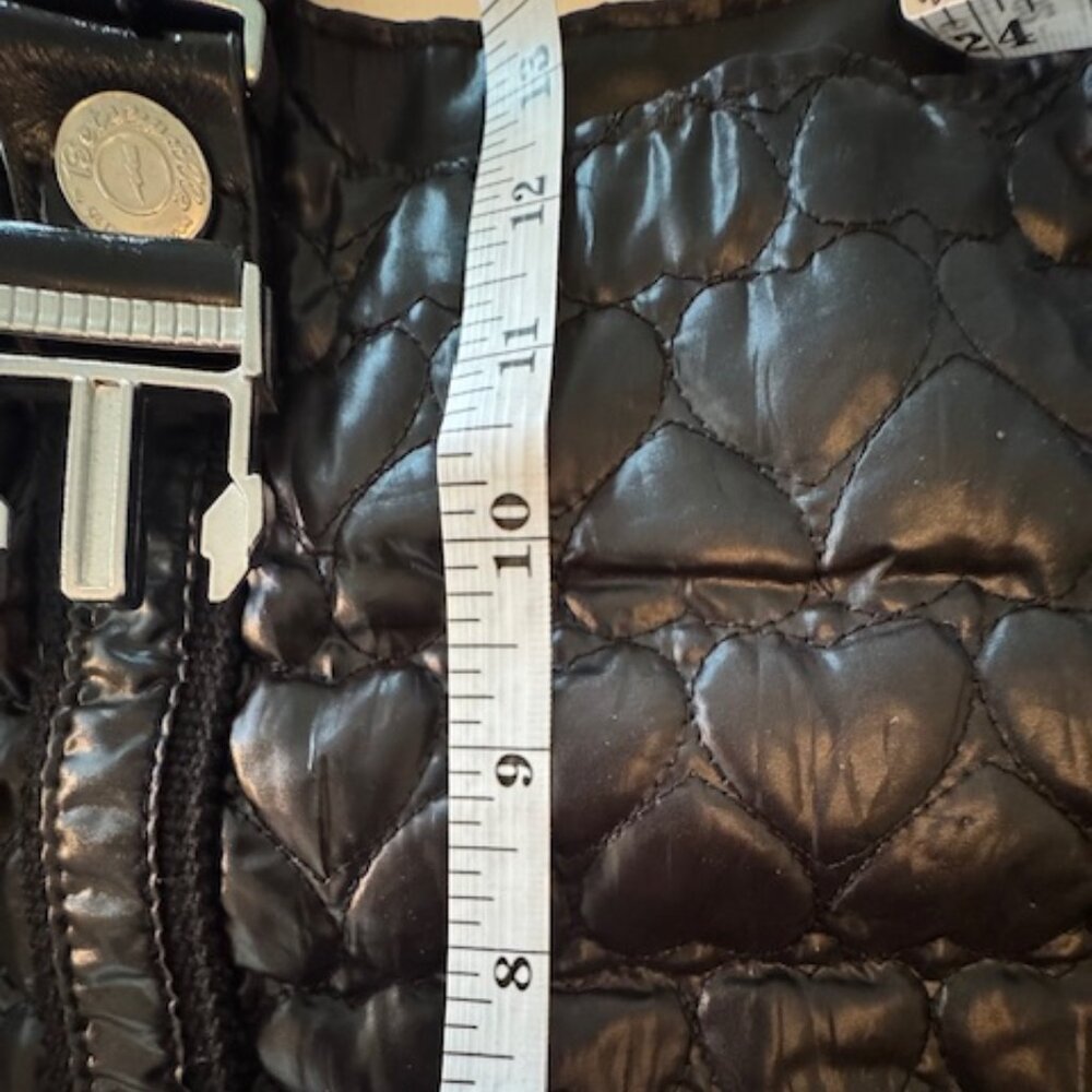 Betsey Johnson Betseyville Purse/Handbag Quilted Black Heart (flawed) - Picture 8 of 10